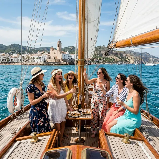Despedida de soltera en velero por la costa de Barcelona