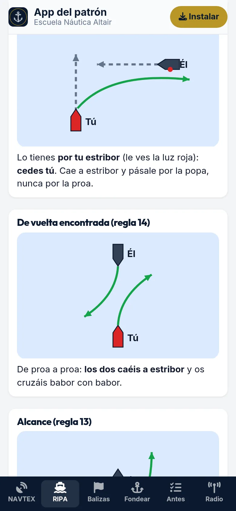 App del patrón: dibujos del RIPA, cruce y vuelta encontrada