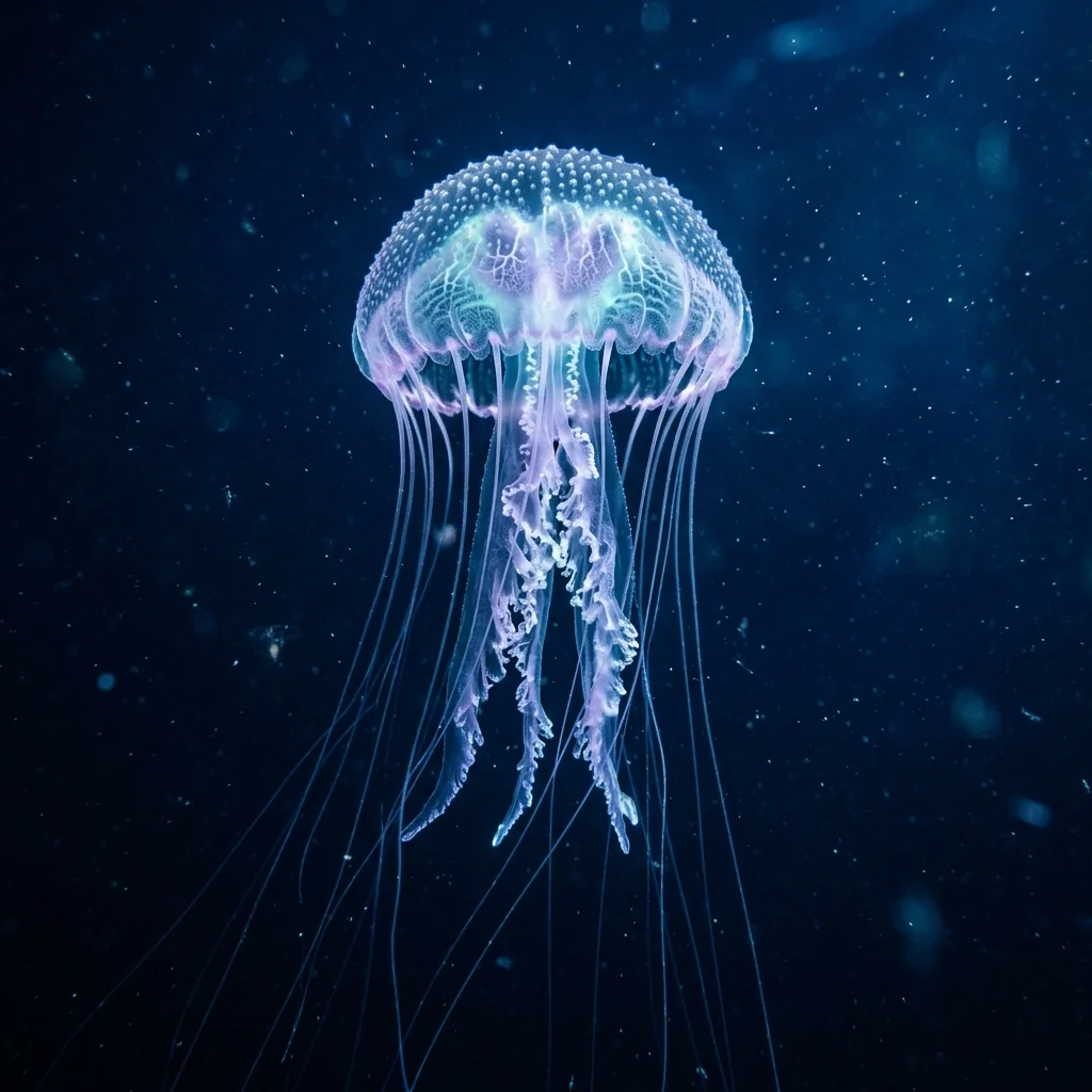 Medusa Pelagia noctiluca en el Mediterráneo