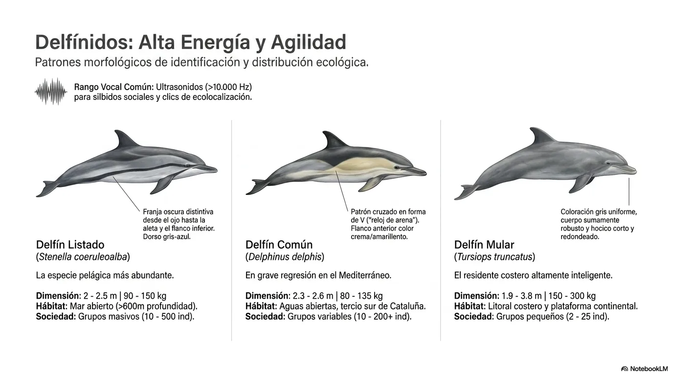 Delfines en el Mediterráneo frente a Port Garraf