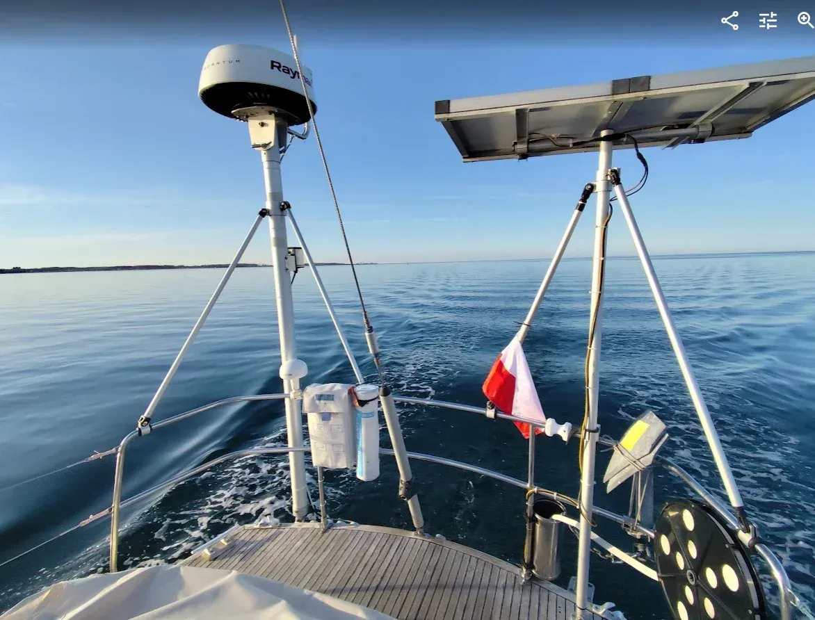 Popa del veler clàssic BELA d'Escuela Náutica Altair